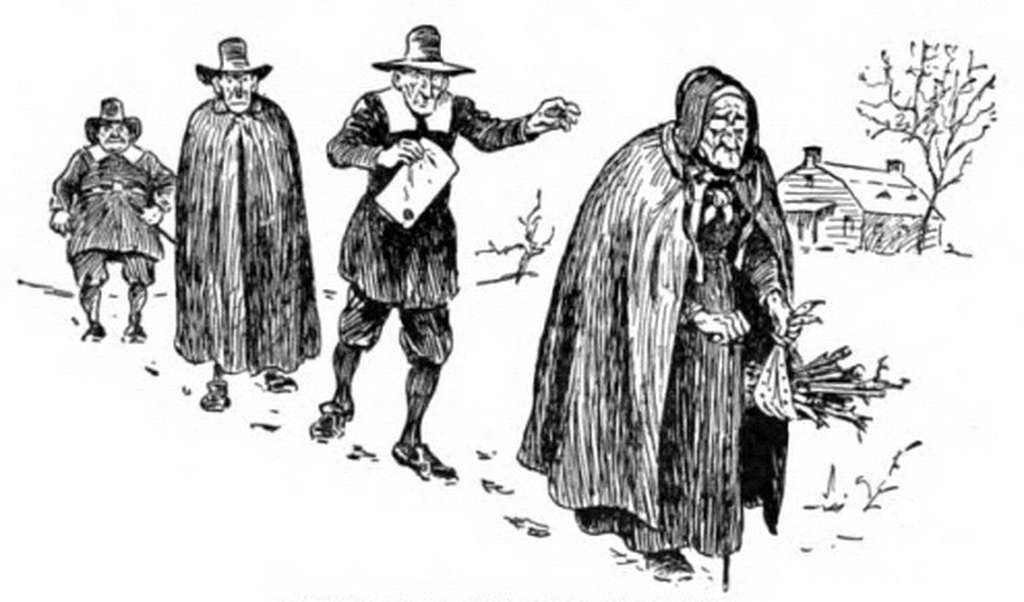 is salem mass haunted - an accused witch being chased down